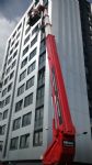 Cladding being taken down on Whitebeam Court